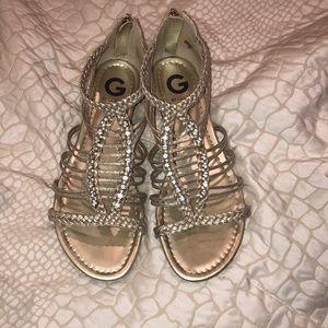 Guess Size 10 Gold Sandals